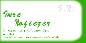 imre noficzer business card